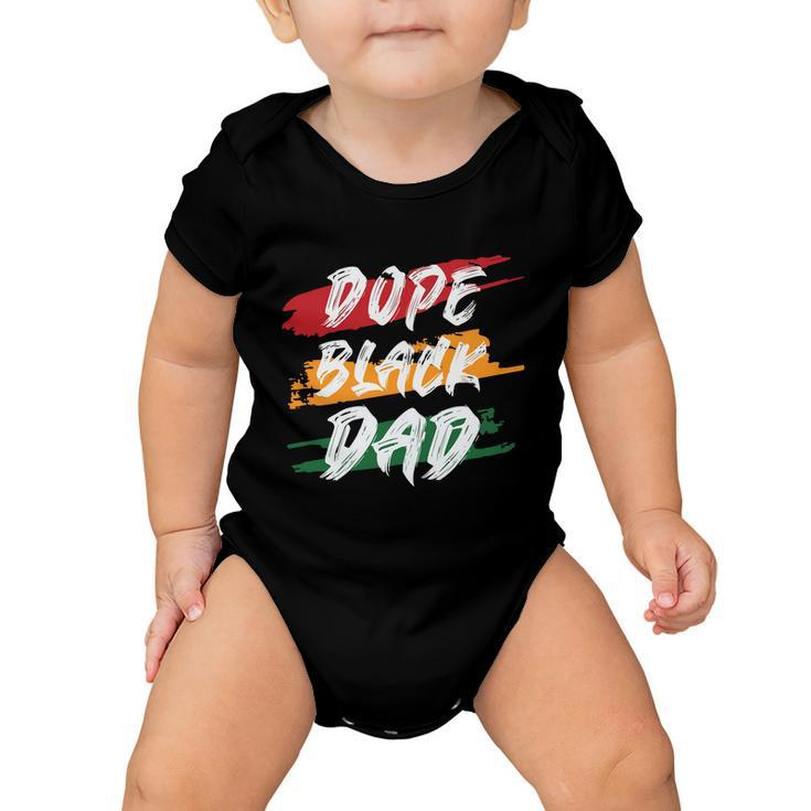 Dope Black Dad Fathers Day Juneteenth  Baby Onesie