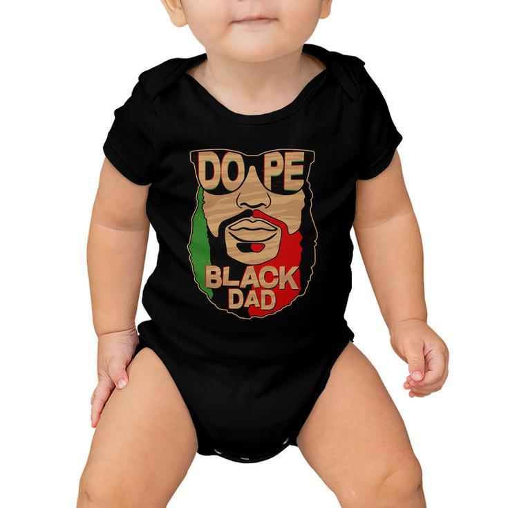 Dope Black Dad Fathers Day Tshirt Baby Onesie