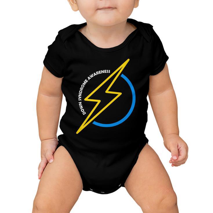 Down Syndrome Awareness Lightning Bolt Baby Onesie