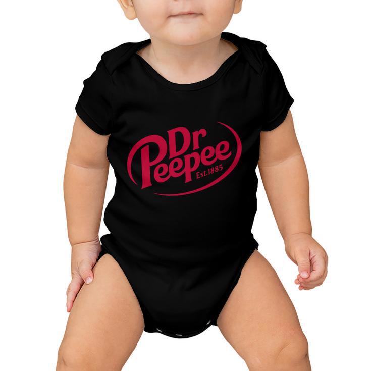 Dr Peepee Soda Pop Logo Baby Onesie