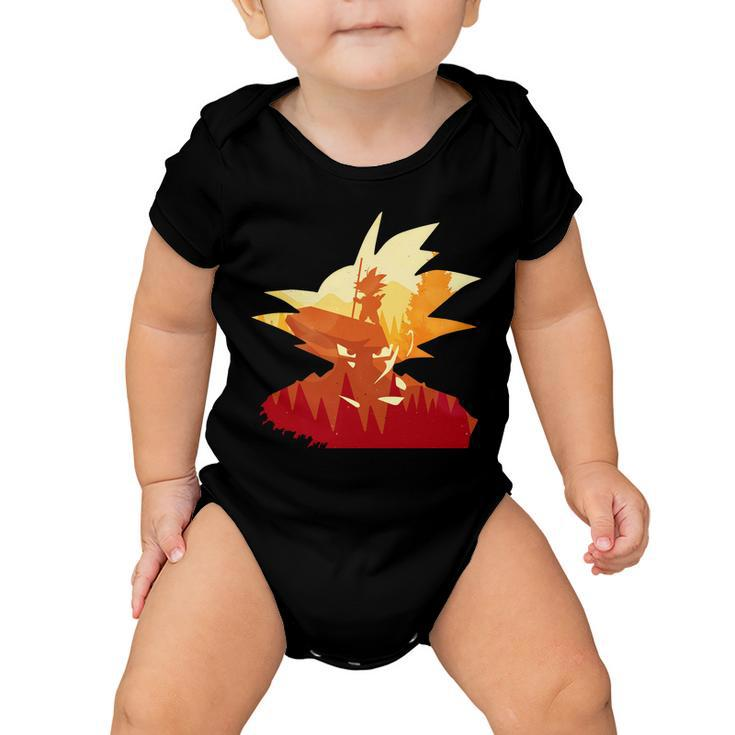 Dragon Fighter Silhouette Illustration Tshirt Baby Onesie