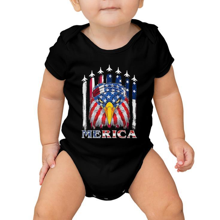 Eagle Mullet 4Th Of July Usa American Flag Merica Gift V3 Baby Onesie