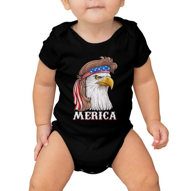 Eagle Mullet 4Th Of July Usa American Flag Merica V3 Baby Onesie