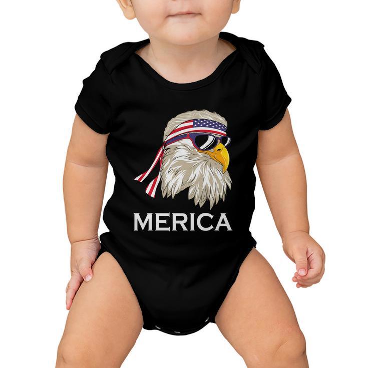 Eagle Mullet 4Th Of July Usa Merica Funny 4Th Of July Gift Baby Onesie