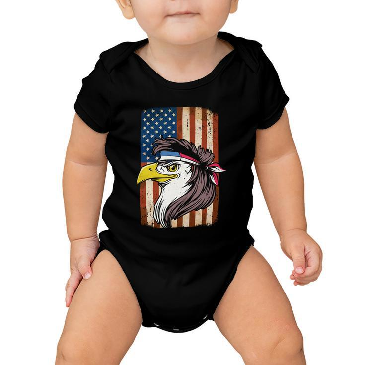 Eagle Mullet Usa American Flag Merica 4Th Of July Meaningful Gift V2 Baby Onesie