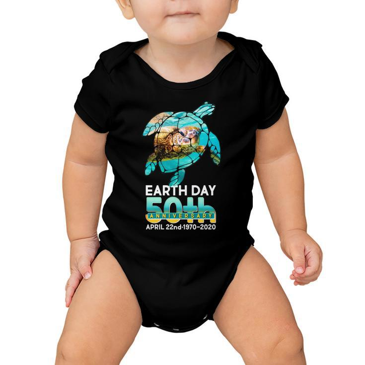 Earth Day 50Th Anniversary Turtle V2 Baby Onesie