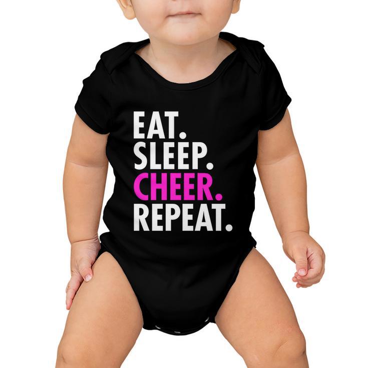 Eat Sleep Cheer Repeat Cheerleading Girls Women Gift Cute Great Gift Baby Onesie