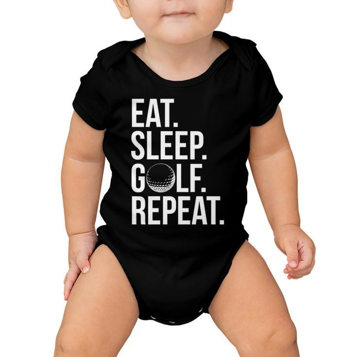 Eat Sleep Golf Repeat Tshirt Baby Onesie