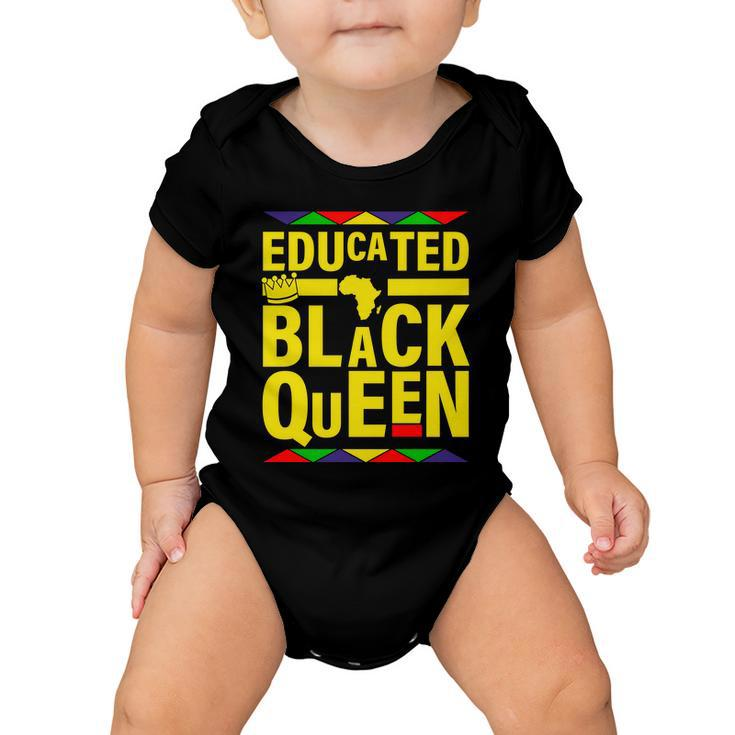 Educated Black Queen Tshirt Baby Onesie
