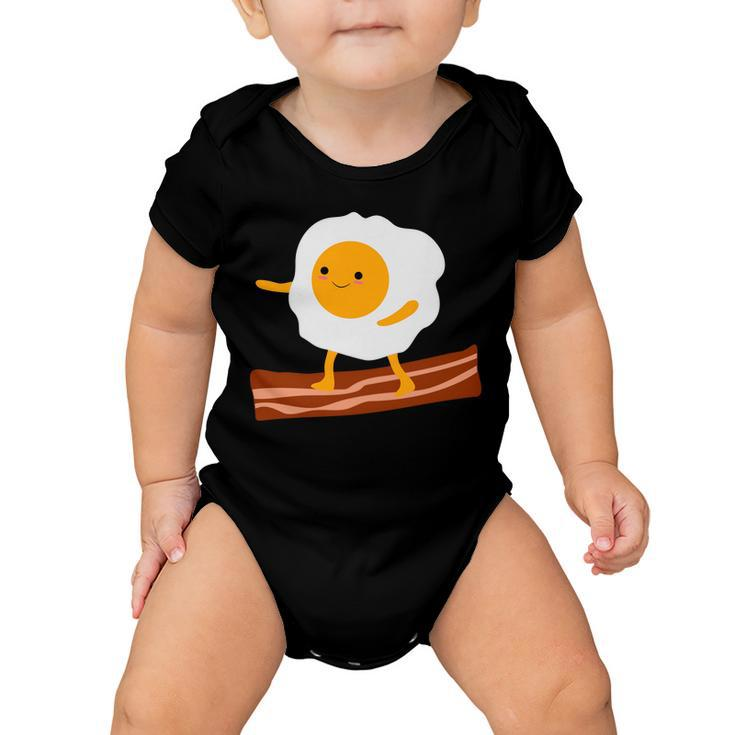 Egg Surfing On Bacon Baby Onesie