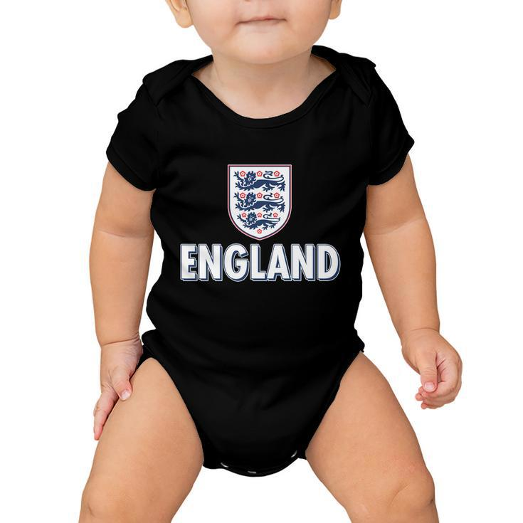 England Soccer Three Lions Flag Logo Tshirt Baby Onesie