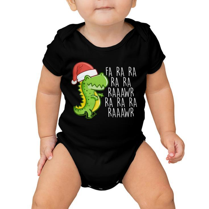 Fa Ra Ra Rawr Dinosaur Christmas Tshirt Baby Onesie