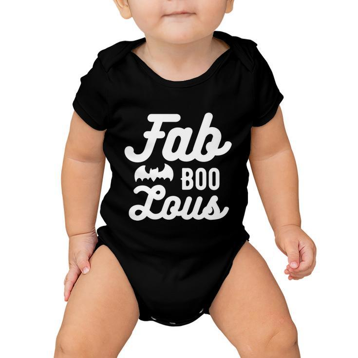 Fab Boo Lous Halloween Quote Baby Onesie