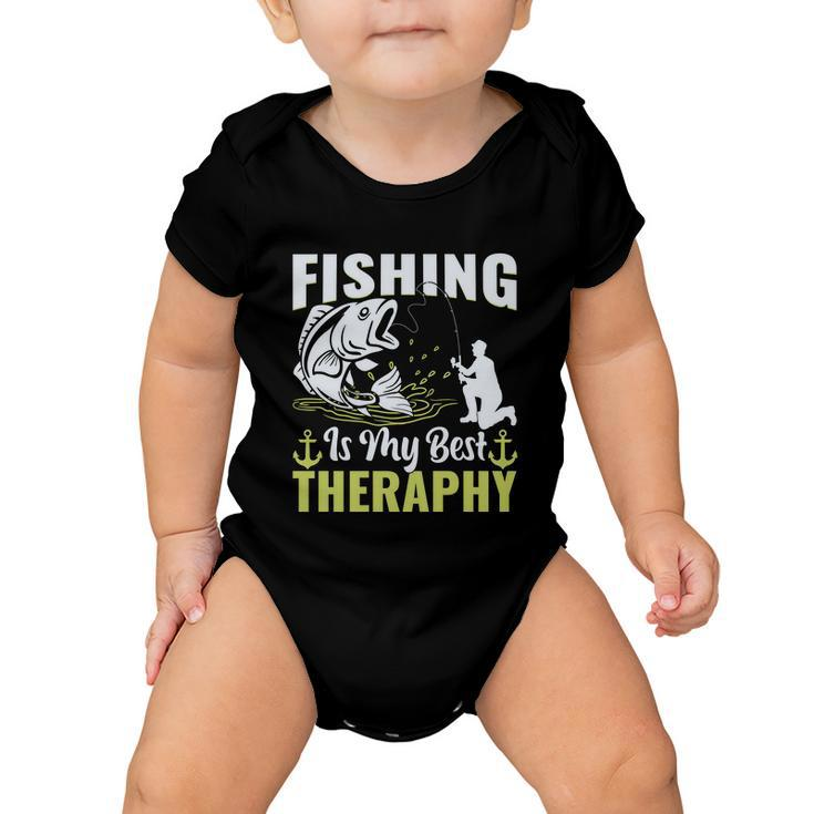 Fishing Is My Best Therapy Baby Onesie