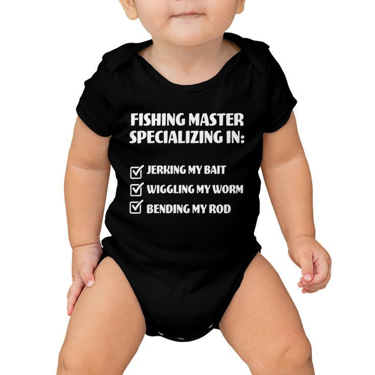 Fishing Master Specializing Tshirt Baby Onesie