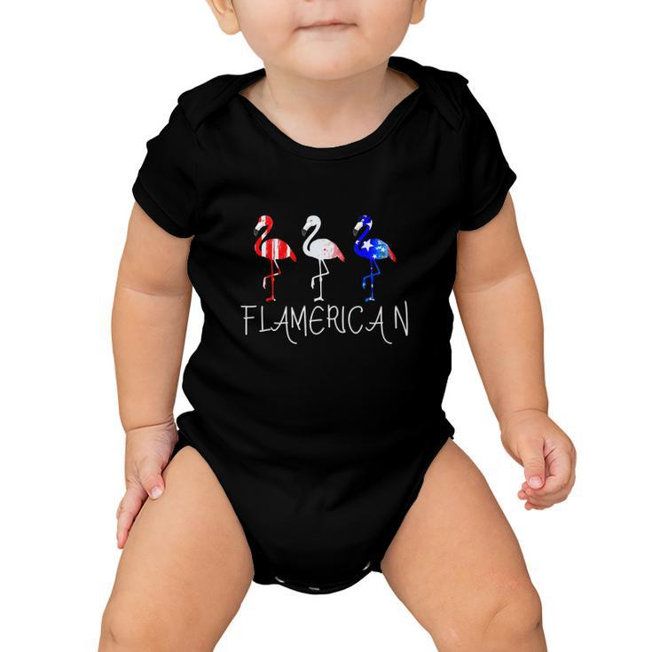 Flamerican Fourth Of July 4Th Usa Freedom Baby Onesie