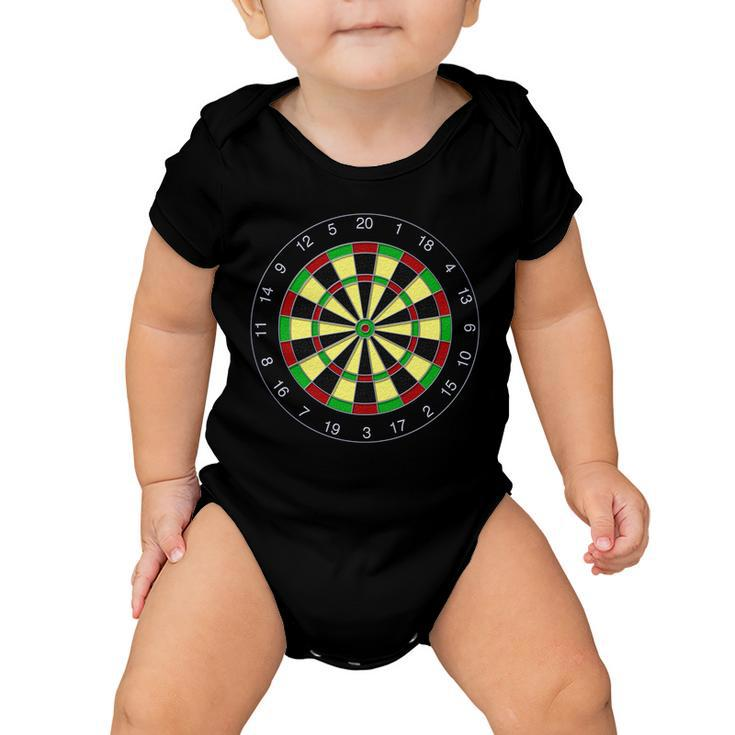 Flat Dart Board Gaming Tshirt Baby Onesie