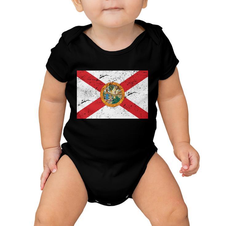 Florida Flag Distressed Vintage Baby Onesie