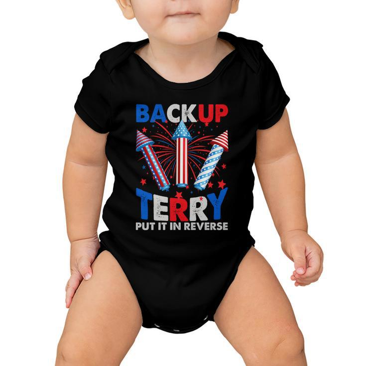 Fouth 4Th Of July Back Up Terry Put It In Reverse Baby Onesie