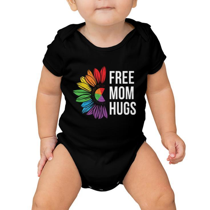 Free Mom Hugs Rainbow Lgbt Pride Month Baby Onesie
