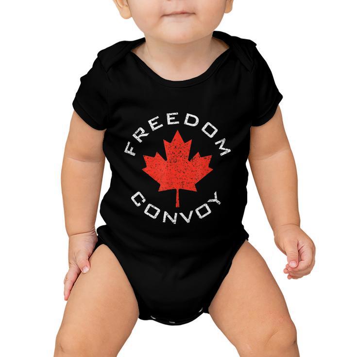 Freedom Convoy 2022 Canadian Trucker Tees Maple Leaf Tshirt Baby Onesie