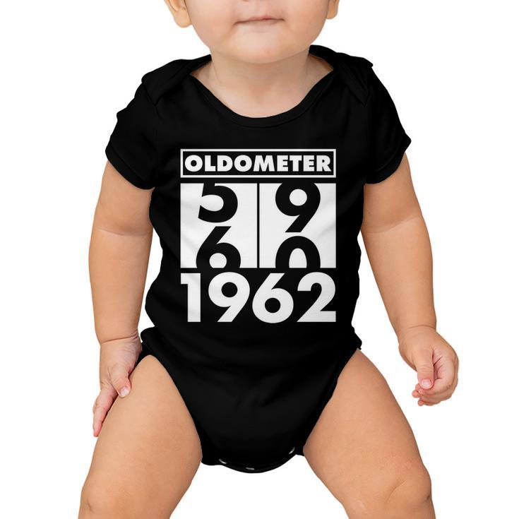 Funny 60Th Birthday Oldometer Made In  Baby Onesie