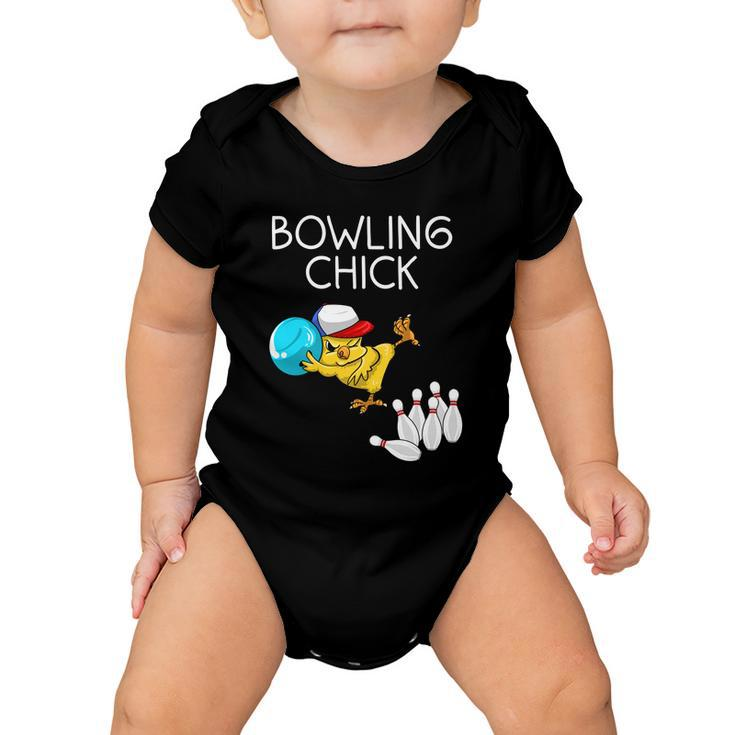Funny Bowling Gift For Women Cute Bowling Chick Sports Athlete Gift Baby Onesie