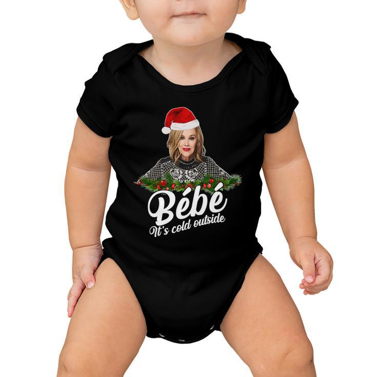 Funny Christmas Bebe Its Cold Outside Baby Onesie