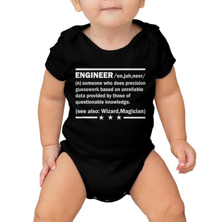 Funny Engineer Noun Definition Tshirt Baby Onesie