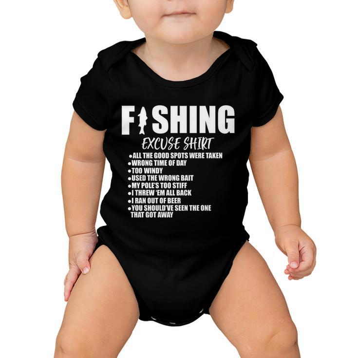 Funny Fishing Excuses V2 Baby Onesie