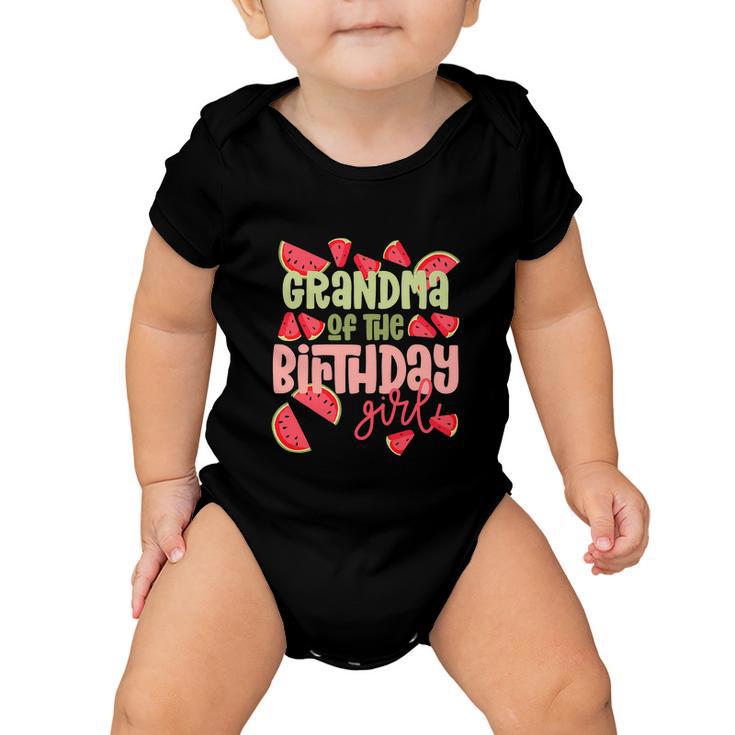 Funny Grandma Birthday One In A Melon Watermelon Baby Onesie