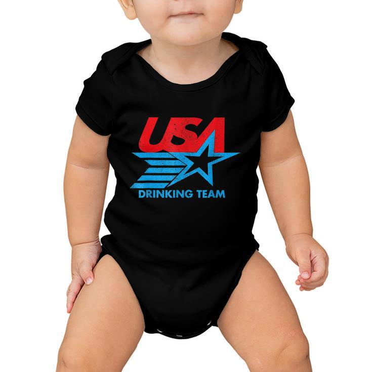 Funny Independence Day Usa Drinking Team 4Th Of July Baby Onesie