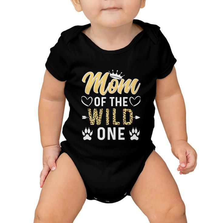 Funny Mom Of The Wild One 1St Birthday Matching Family Baby Onesie