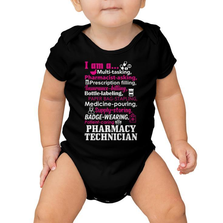 Funny Pharmacy Technician Tshirt Baby Onesie