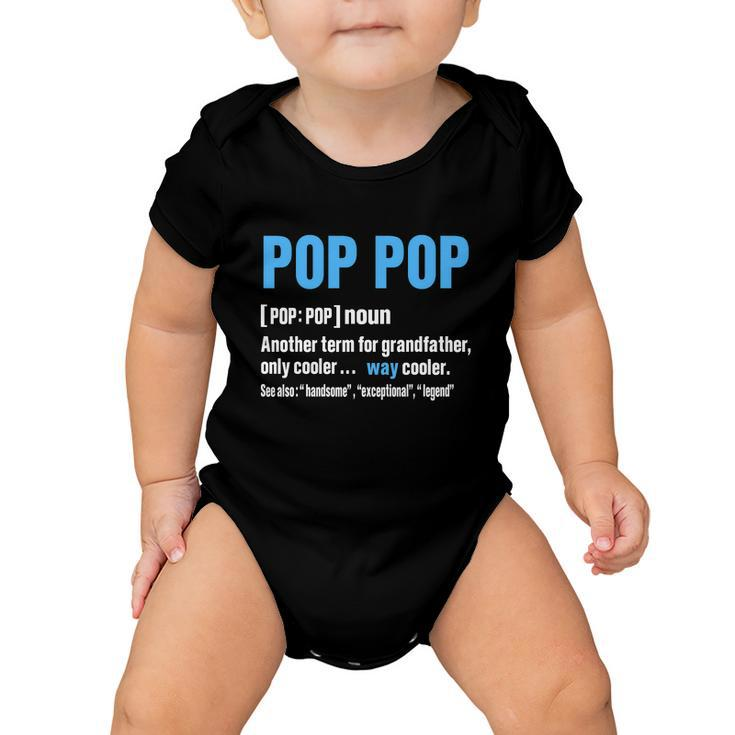 Funny Pop Pop Grandpa Fathers Day Poppop Baby Onesie