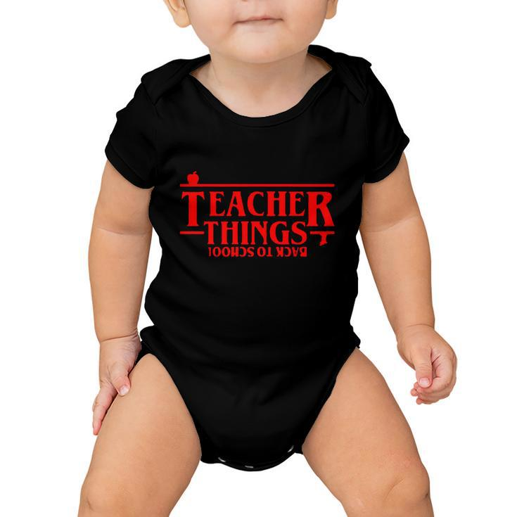 Funny Teacher Things For Black To School Baby Onesie
