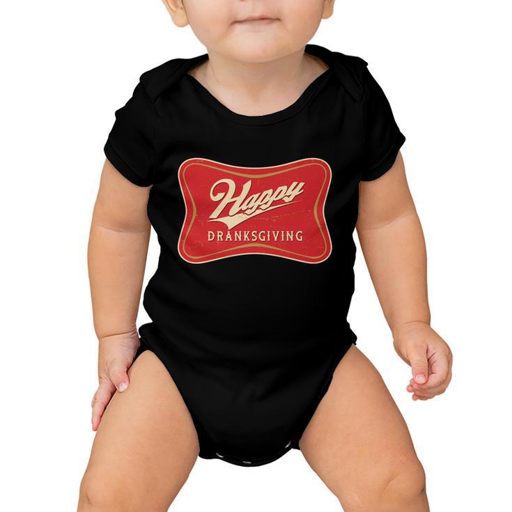 Funny Thanksgiving Happy Dranksgiving Beer Label Baby Onesie