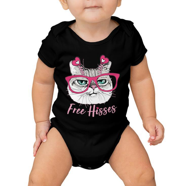 Funny Valentine Cat Free Hisses Baby Onesie