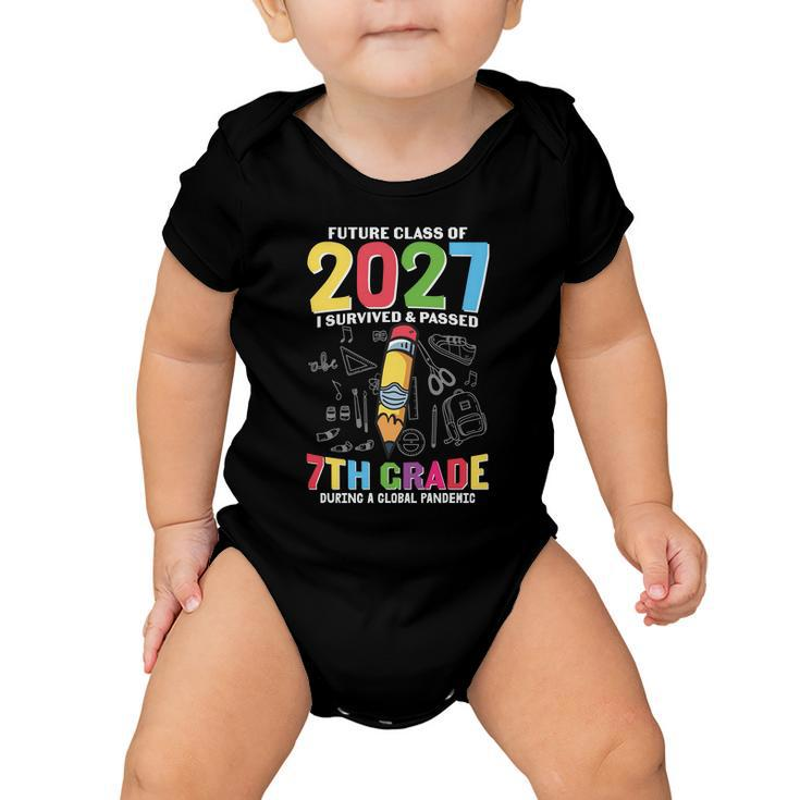 Future Class Of 2027 7Th Grade First Day Of School Back To School Baby Onesie