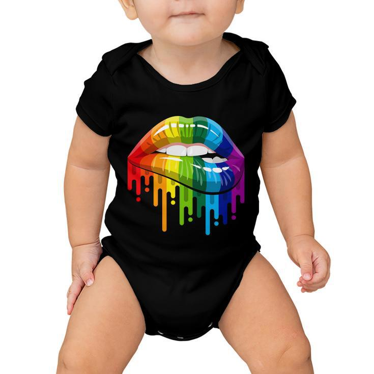 Gay Pride Lips V2 Baby Onesie