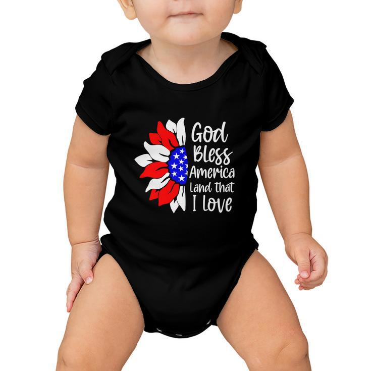 God Bless America Land That I Love 4Th Of July Baby Onesie