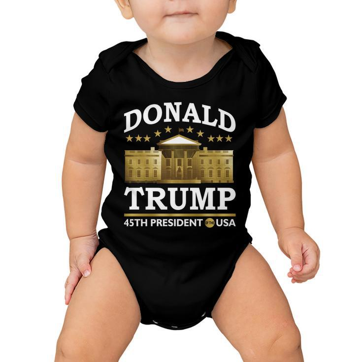 Gold White House Donald Trump 45Th President Tshirt Baby Onesie