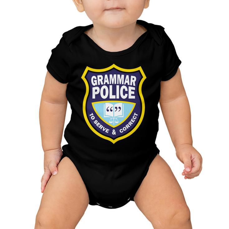 Grammar Police Badge Tshirt Baby Onesie