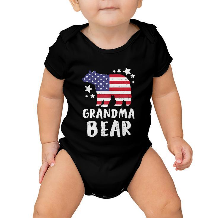 Grandma Bear Grandmother Funny 4Th Of July Baby Onesie