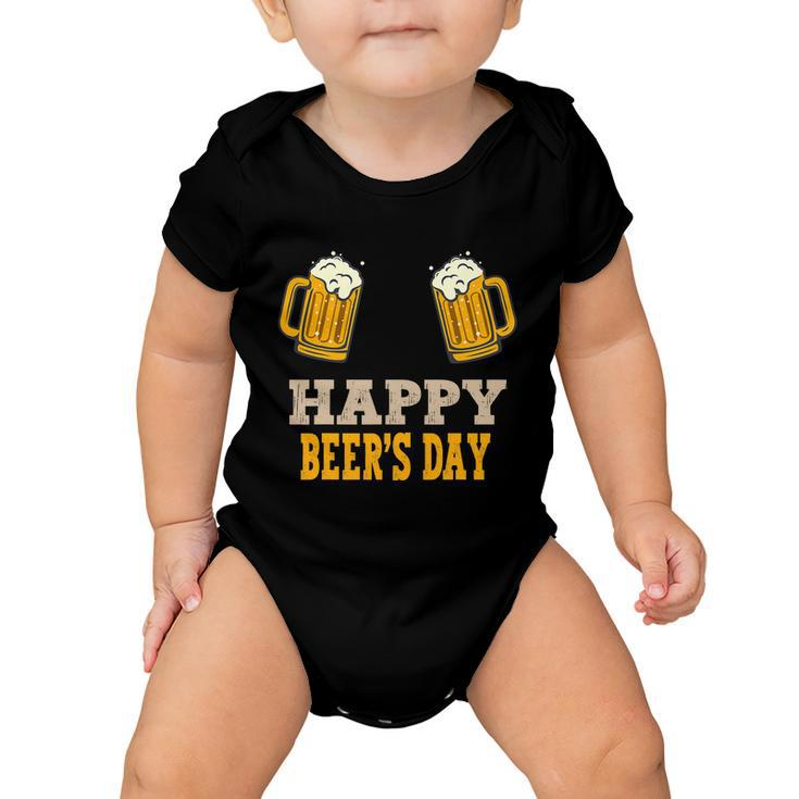 Happy National Beers Day Funny Graphic Art Beer Drinking Baby Onesie