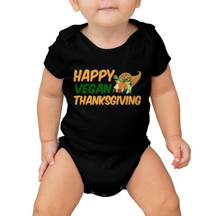 Happy Vegan Thanksgiving Tshirt Baby Onesie