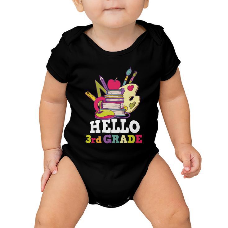 Hello 3Rd Grade Back To School First Day Of School V2 Baby Onesie