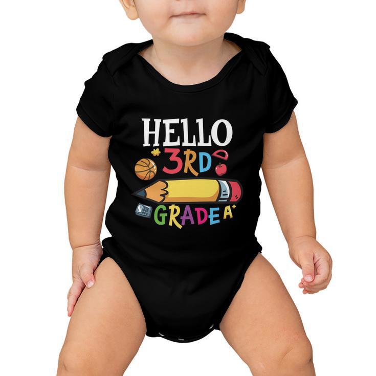 Hello 3Rd Grade Pencil Back To School V2 Baby Onesie