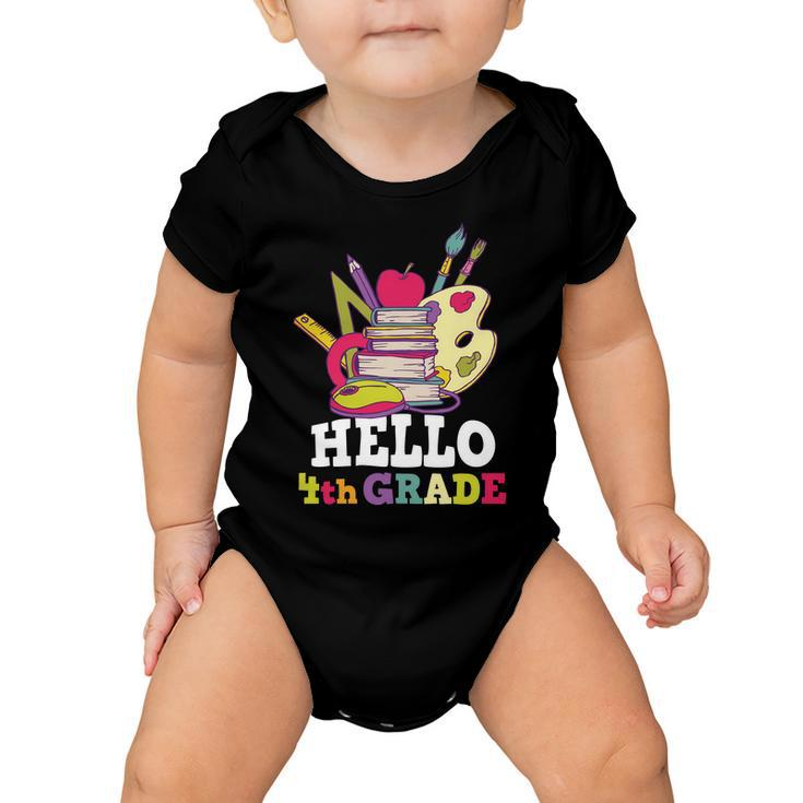 Hello 4Th Grade Back To School Shirt Funny Fourth Grade Gift Baby Onesie