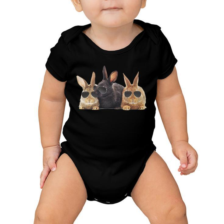 Hipster Cool Rabbit Tshirt Baby Onesie